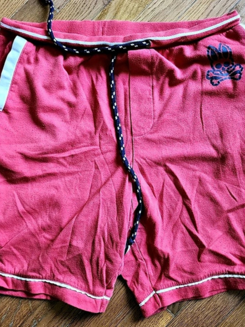 Psycho Bunny Jersey Lounge Shorts Red & Blue Plaid